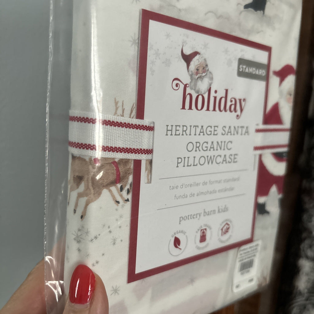 Pottery Barn Christmas heritage Disney holiday pillowcase Rudolph Santa Gift ]