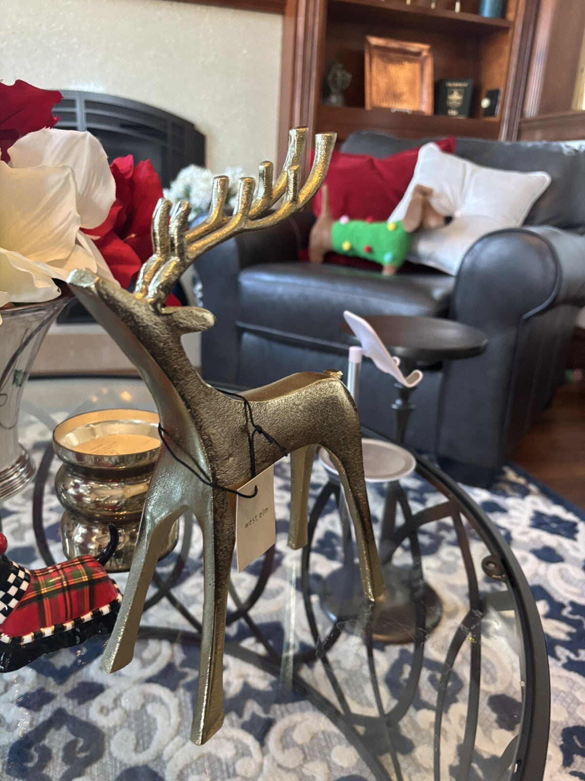 Pottery Barn holiday West Elm Gold deer metal RUDOLPH Christmas Disney kid ]