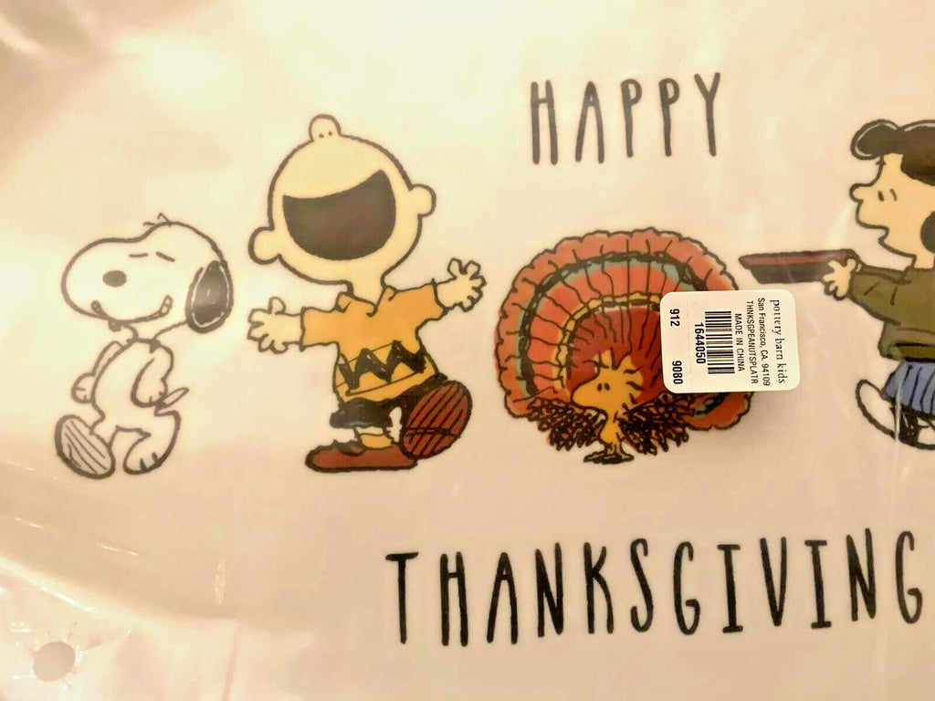 Disney Snoopy Pottery Barn Peanuts Holiday platter party plate tray school 1
