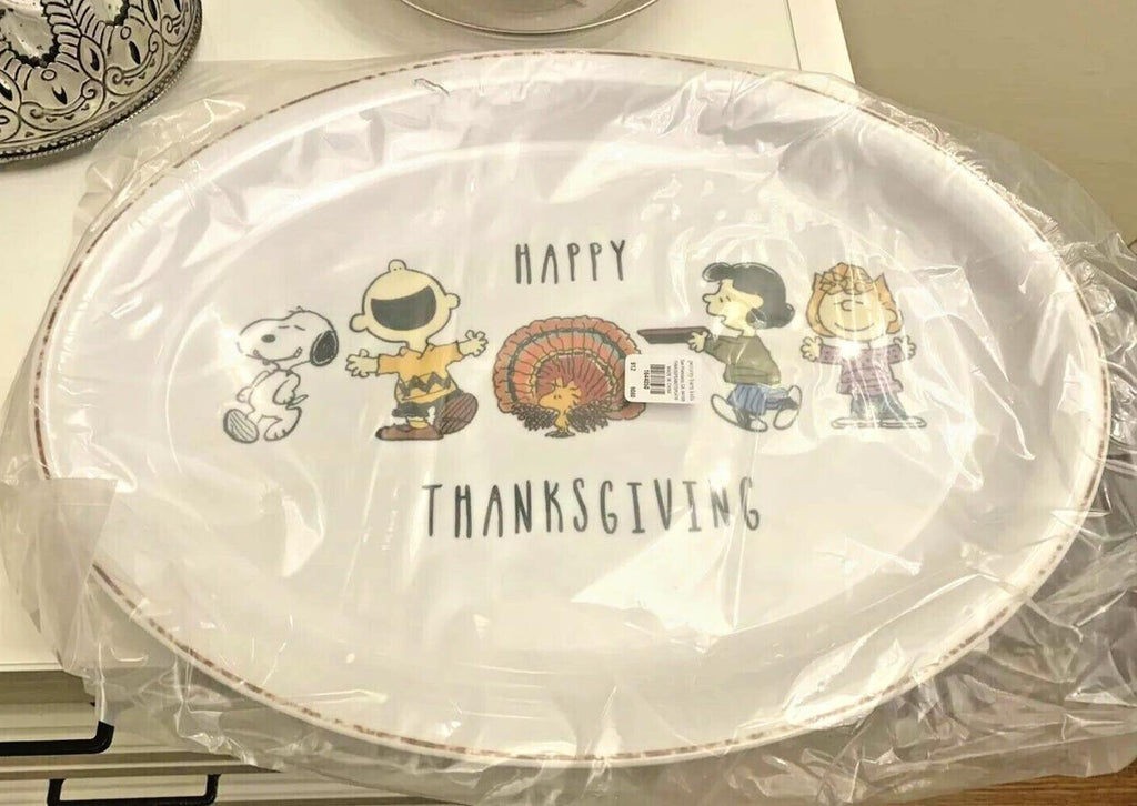 Disney Snoopy Pottery Barn Peanuts Holiday platter party plate tray school 1