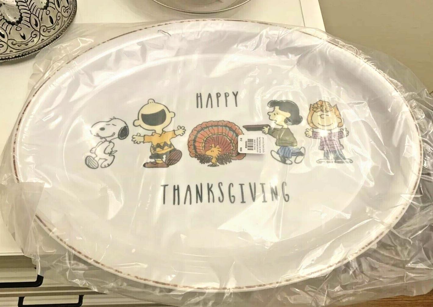 Disney Snoopy Pottery Barn Peanuts Holiday platter party plate tray school 1
