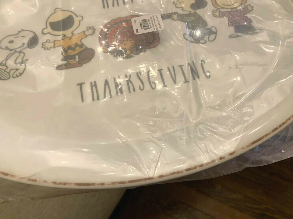 Disney Snoopy Pottery Barn Peanuts Holiday platter party plate tray school 1