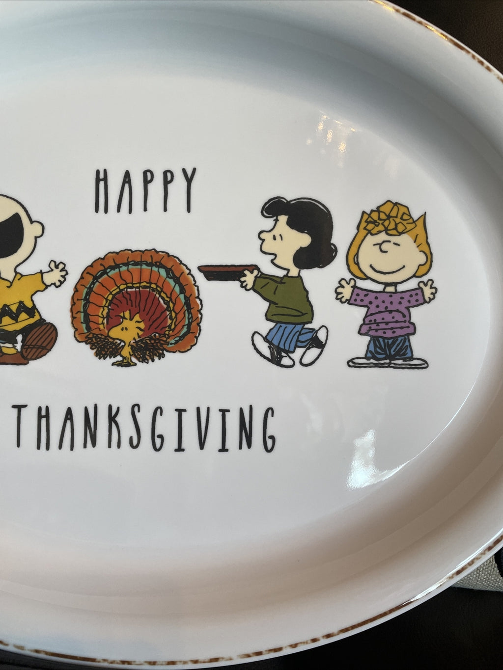 Disney Snoopy Pottery Barn Peanuts Holiday platter party plate tray school 1