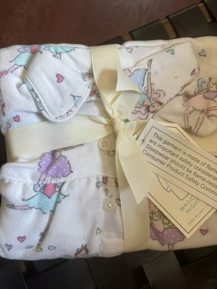Pottery Barn Kids Holiday Birthday Flannel Pajama gown girl party Size 3 PJ  ]