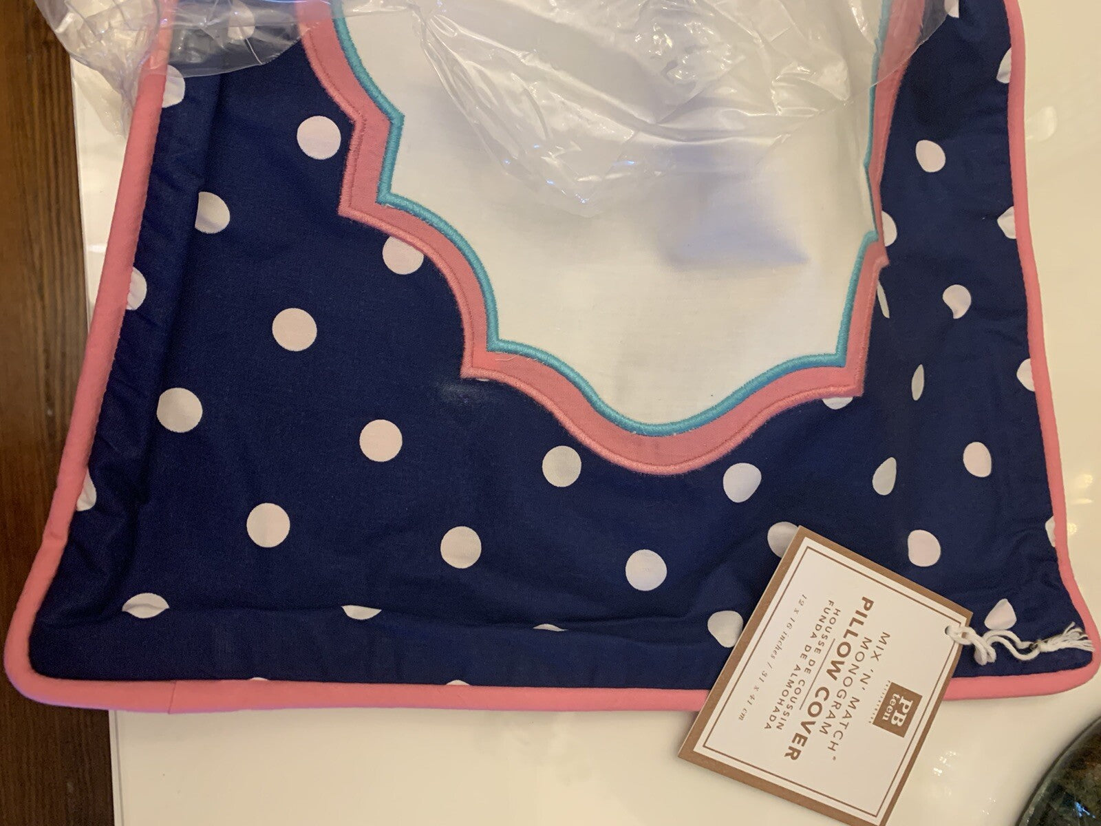 Pottery Barn pillow Sham Holiday school girl college gift Dot kid guest ]