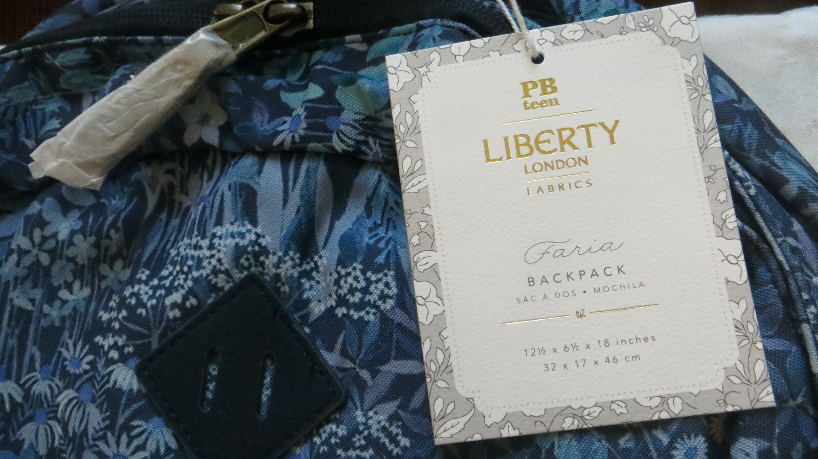 Pottery Barn school Disney Backpack flower floral Liberty London holiday teen .
