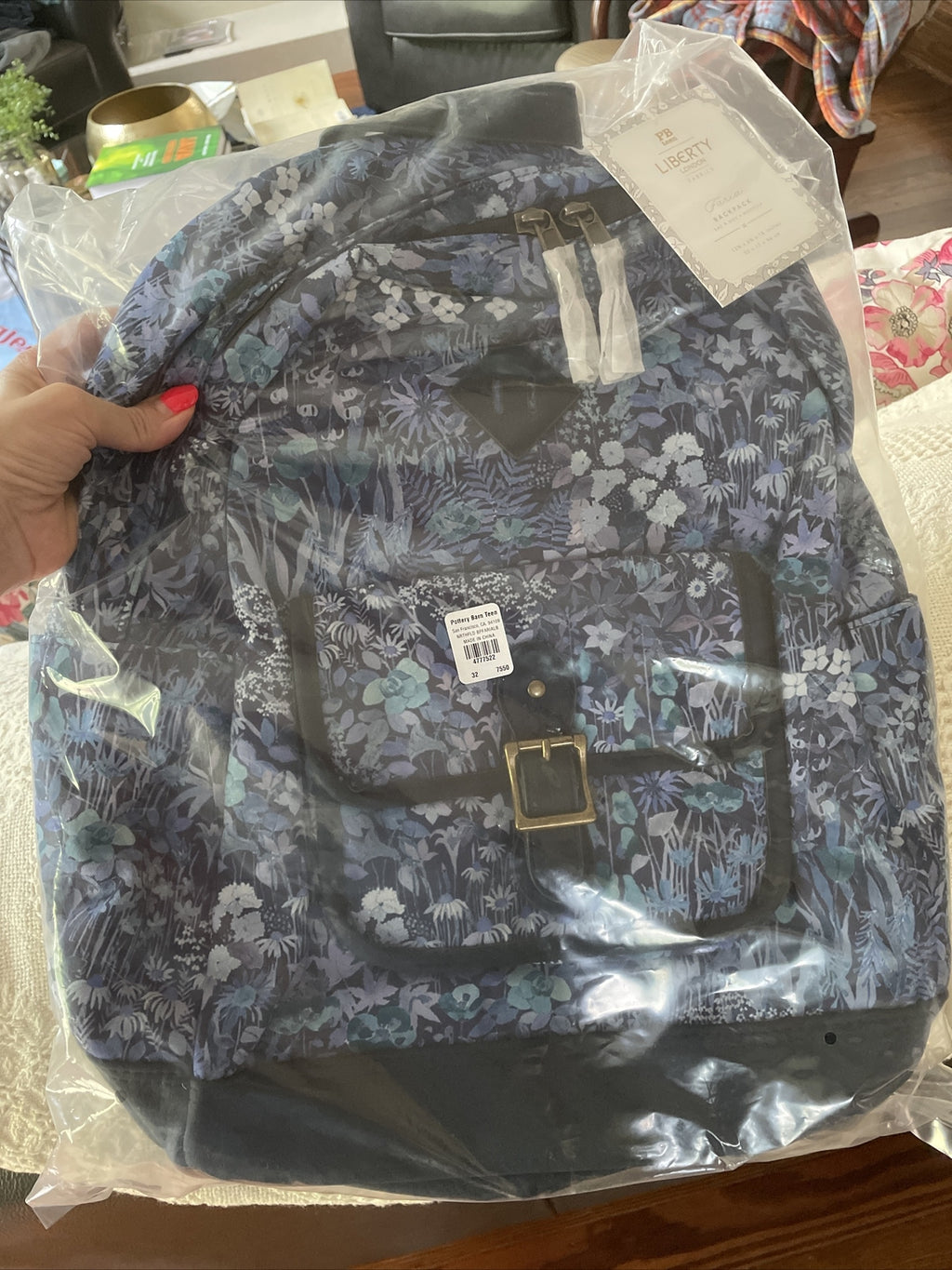 Pottery Barn school Disney Backpack flower floral Liberty London holiday teen .