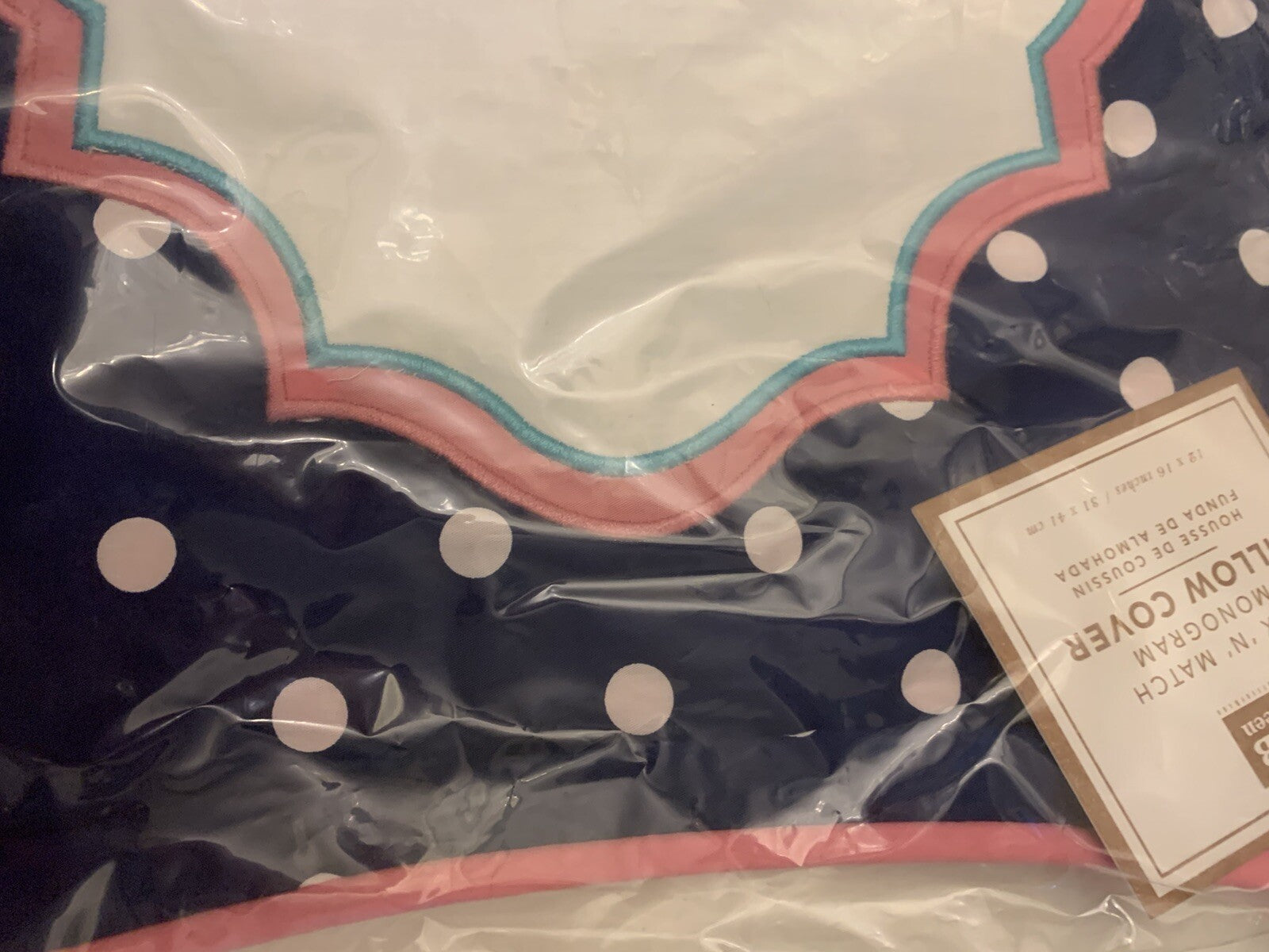 Pottery Barn pillow Sham Holiday school girl college gift Dot kid guest ]