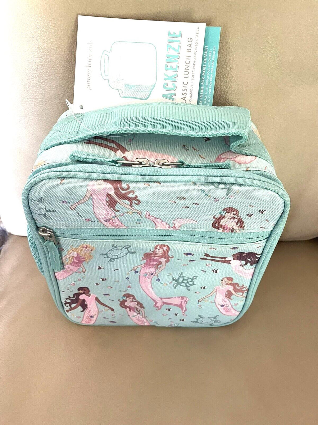Pottery Barn LUNCH BOX BAG school Disney Mermaid Ariel princess party girl NEW .