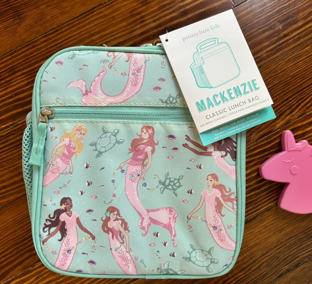 Pottery Barn LUNCH BOX BAG school Disney Mermaid Ariel princess party girl NEW .