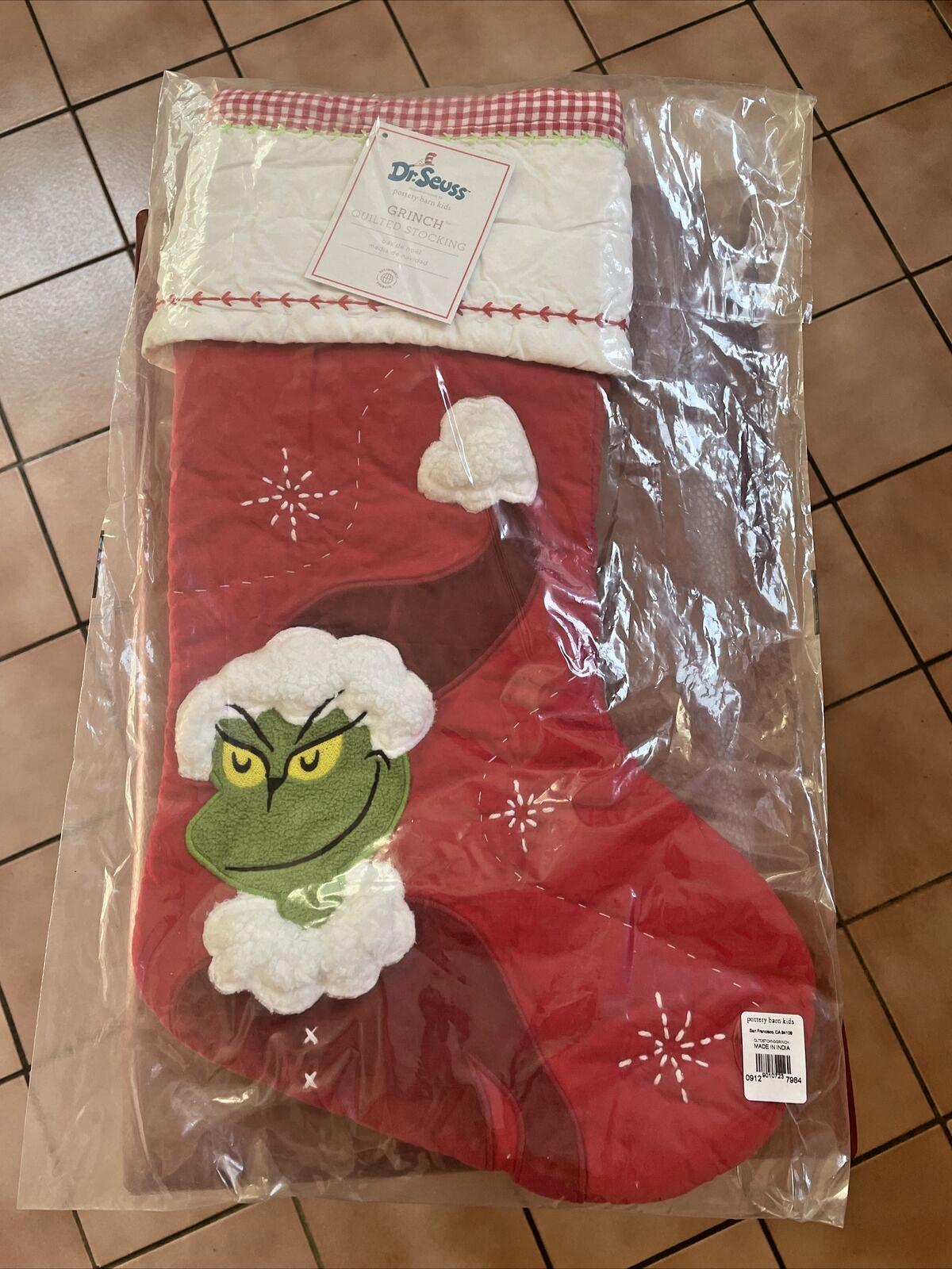 Disney Pottery Barn holiday GRINCH Christmas Stocking gift Seuss party school ]