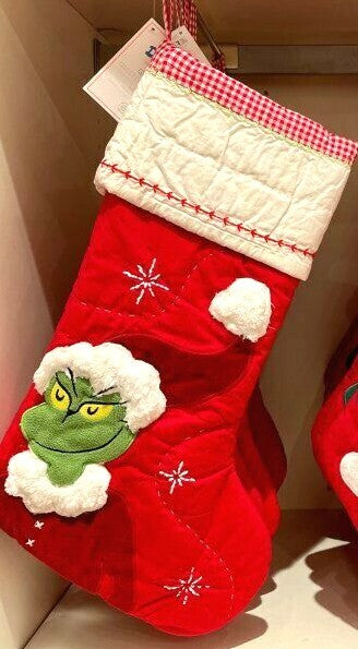 Disney Pottery Barn holiday GRINCH Christmas Stocking gift Seuss party school ]
