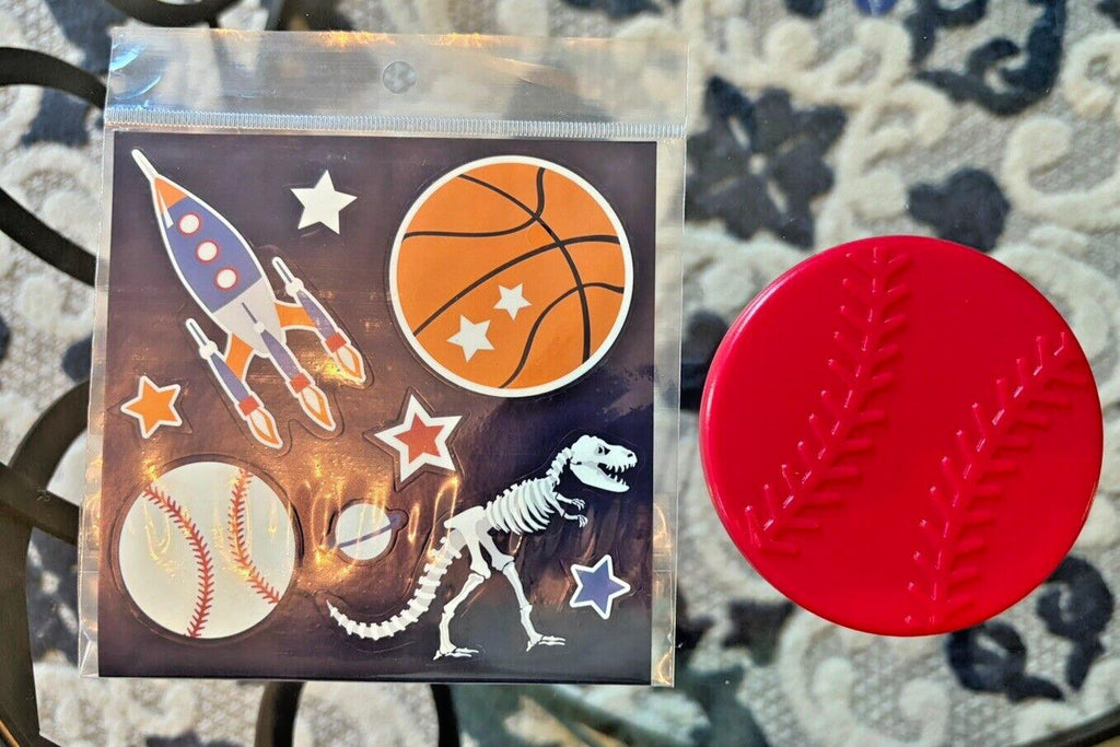 School Pottery Barn Disney Dinosaur Space Baseball bag Sticker Set kid gift ?? [