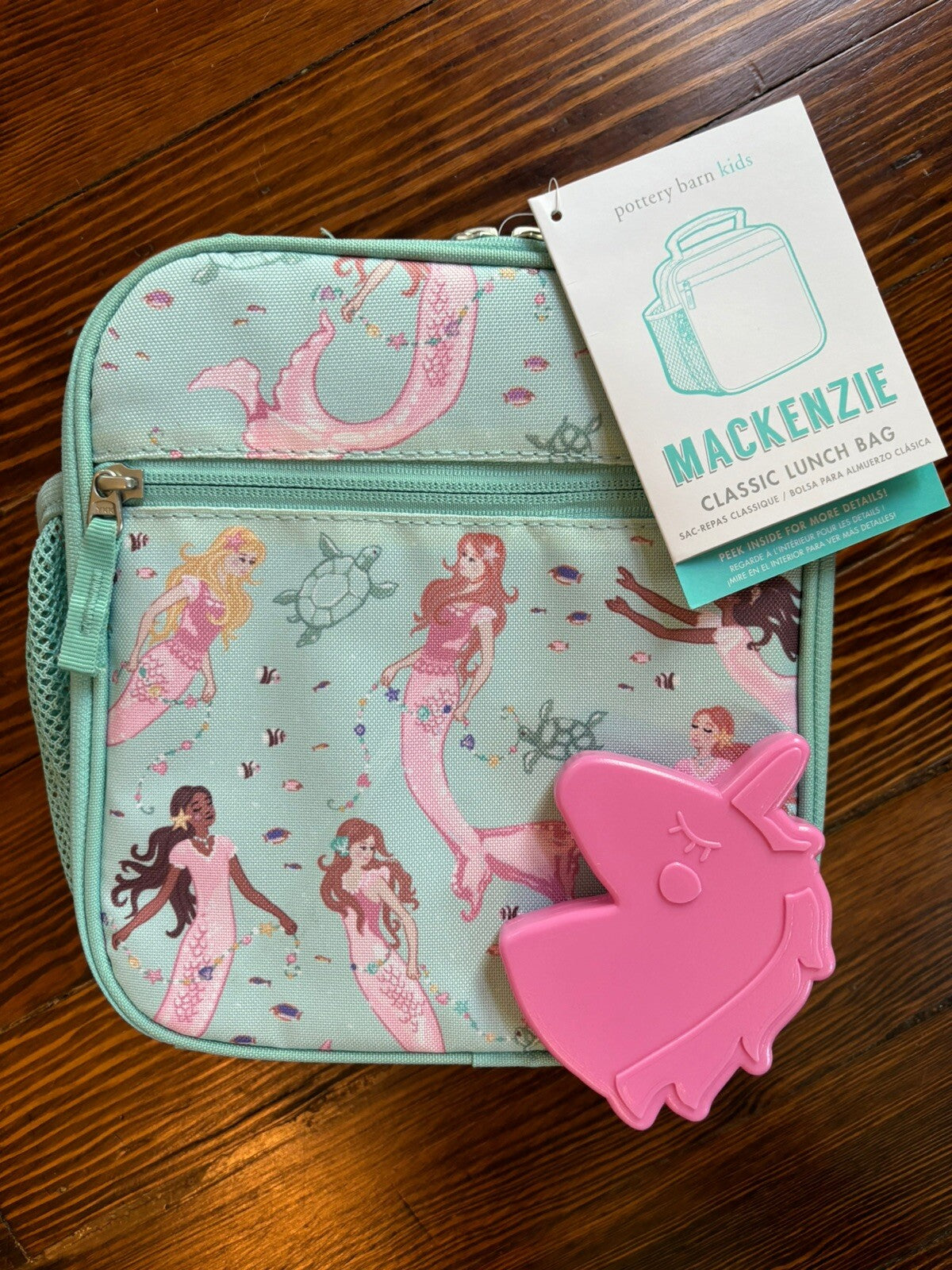 Pottery Barn LUNCH BOX BAG school Disney Mermaid Ariel princess party girl NEW .