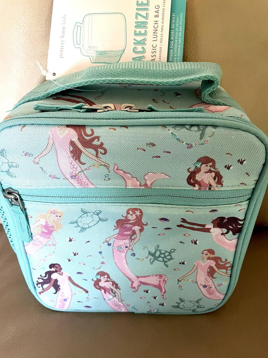Pottery Barn school Disney LUNCH BOX BAG Mermaid Ariel princess travel girl .