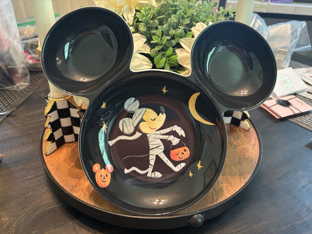 Pottery Barn disney Mickey Mouse Plate Halloween holiday Party gift dinner kid !