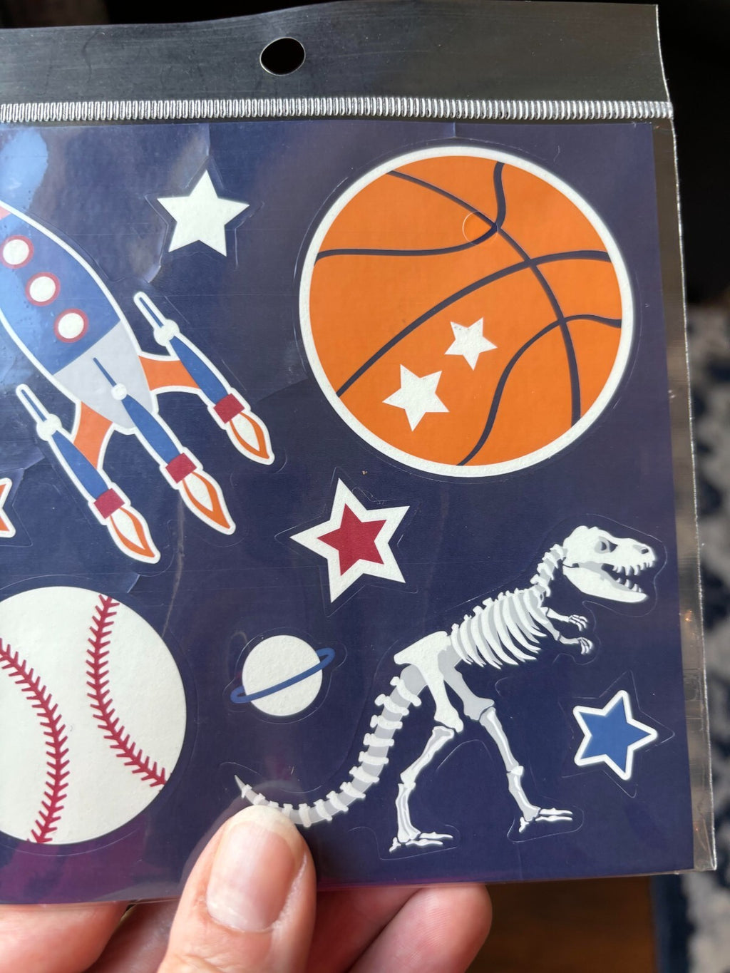 School Pottery Barn Disney Dinosaur Space Baseball bag Sticker Set kid gift ?? [