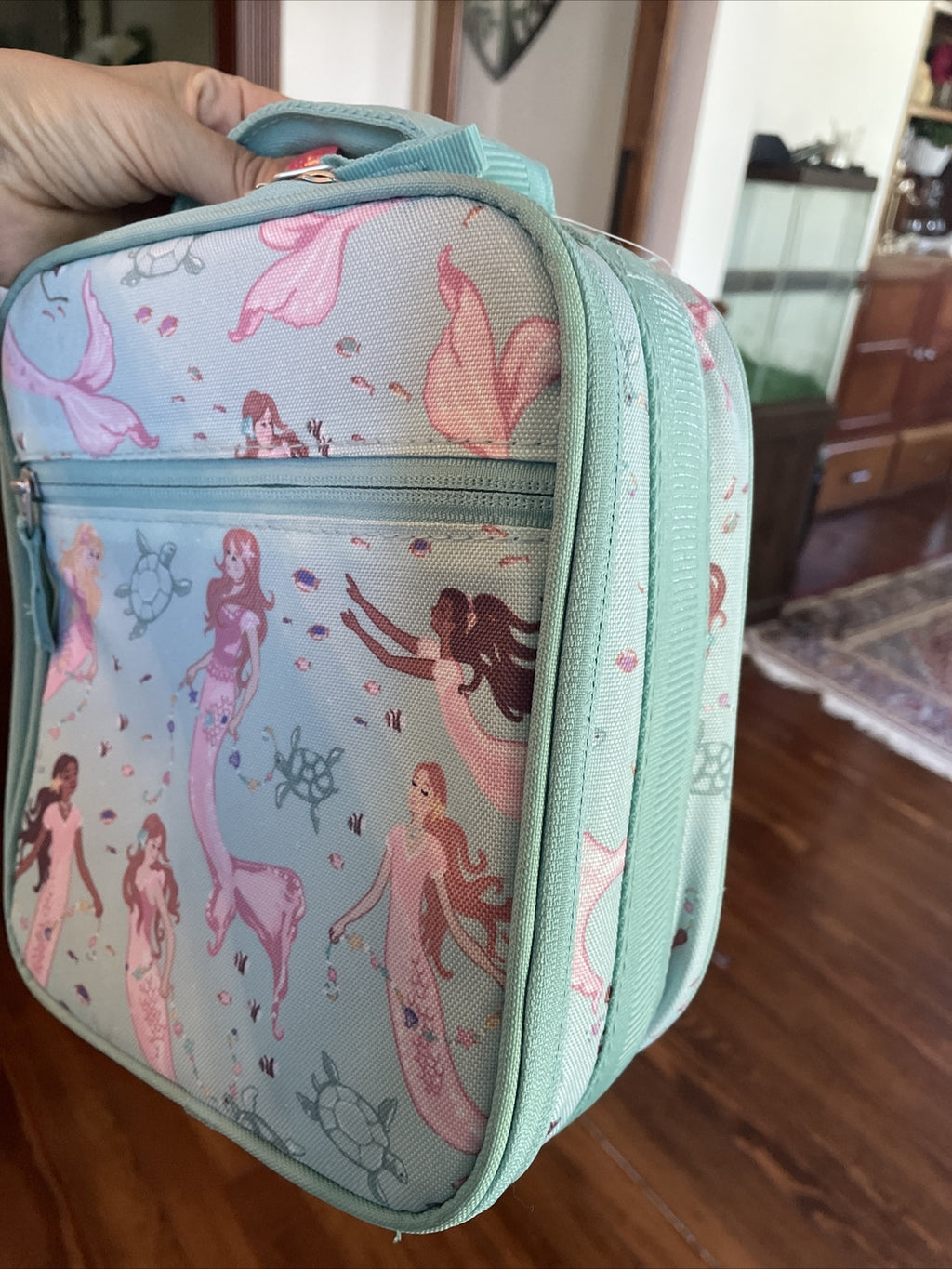 Pottery Barn school Disney LUNCH BOX BAG Mermaid Ariel princess travel girl .