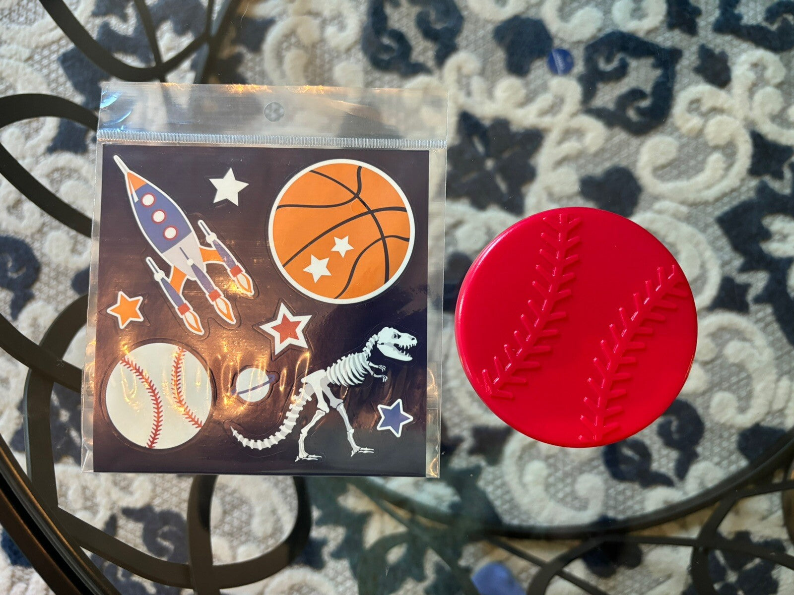 School Pottery Barn Disney Dinosaur Space Baseball bag Sticker Set kid gift ?? [