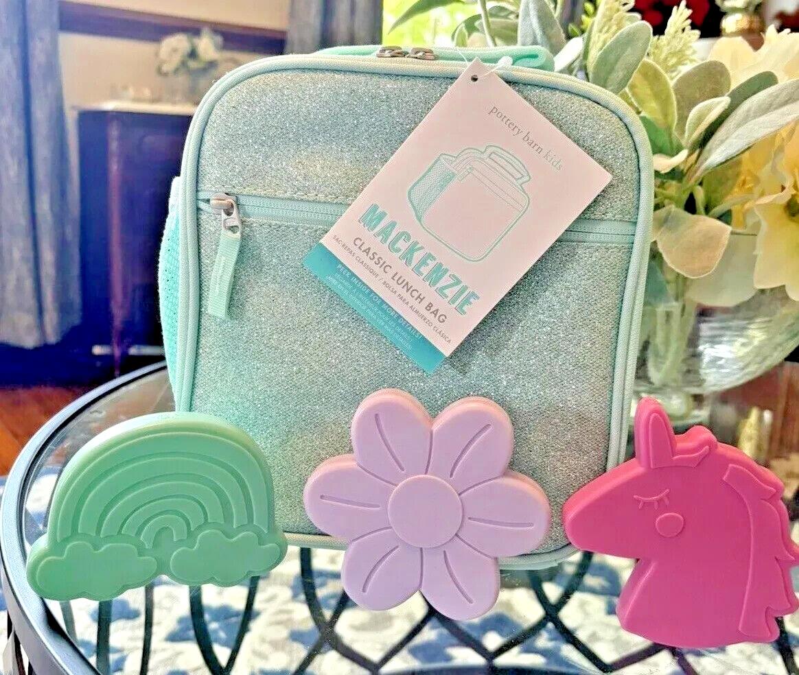 Pottery Barn school Disney glitter LUNCH BOX BAG Frozen girl Travel SET KID??  ]