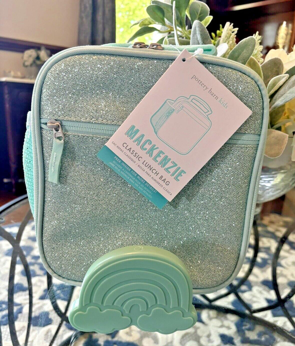 Pottery Barn school Disney glitter LUNCH BOX BAG Frozen girl Travel SET KID??  ]