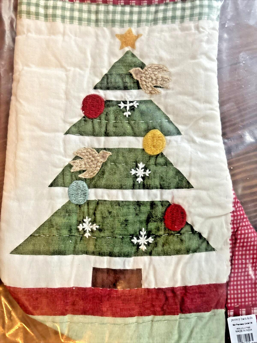 Pottery Barn Holiday Christmas stocking gift party quilted tree Disney kids ,