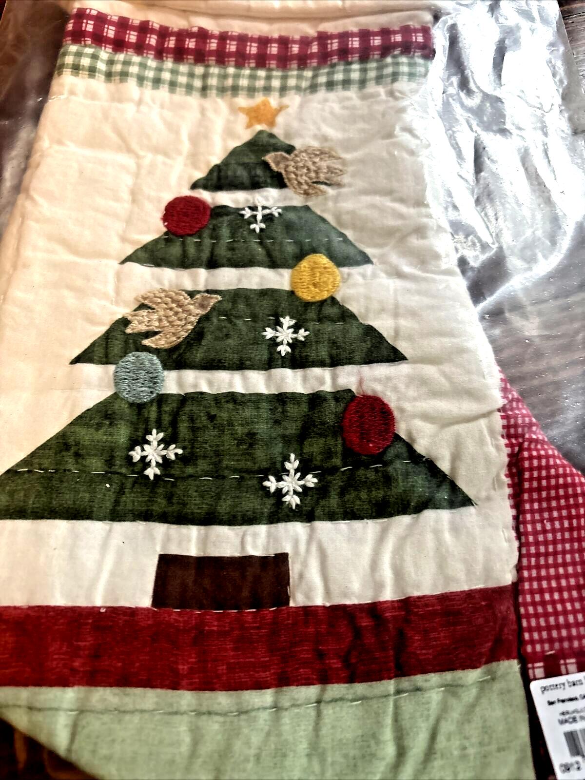 Pottery Barn Holiday Christmas stocking gift party quilted tree Disney kids ,