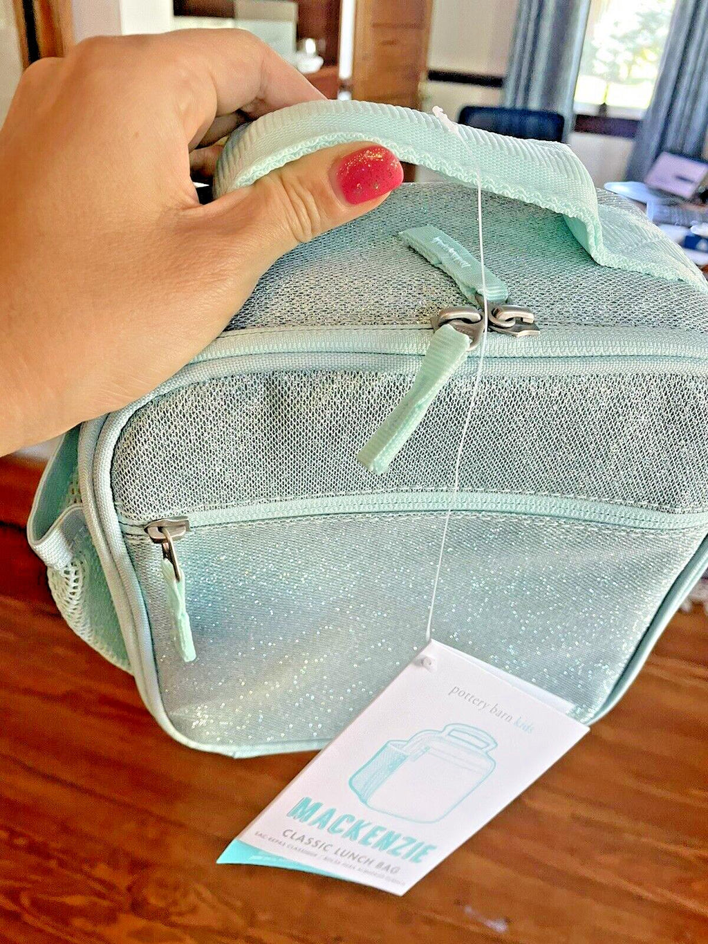 Pottery Barn school Disney glitter LUNCH BOX BAG Frozen girl Travel SET KID??  ]