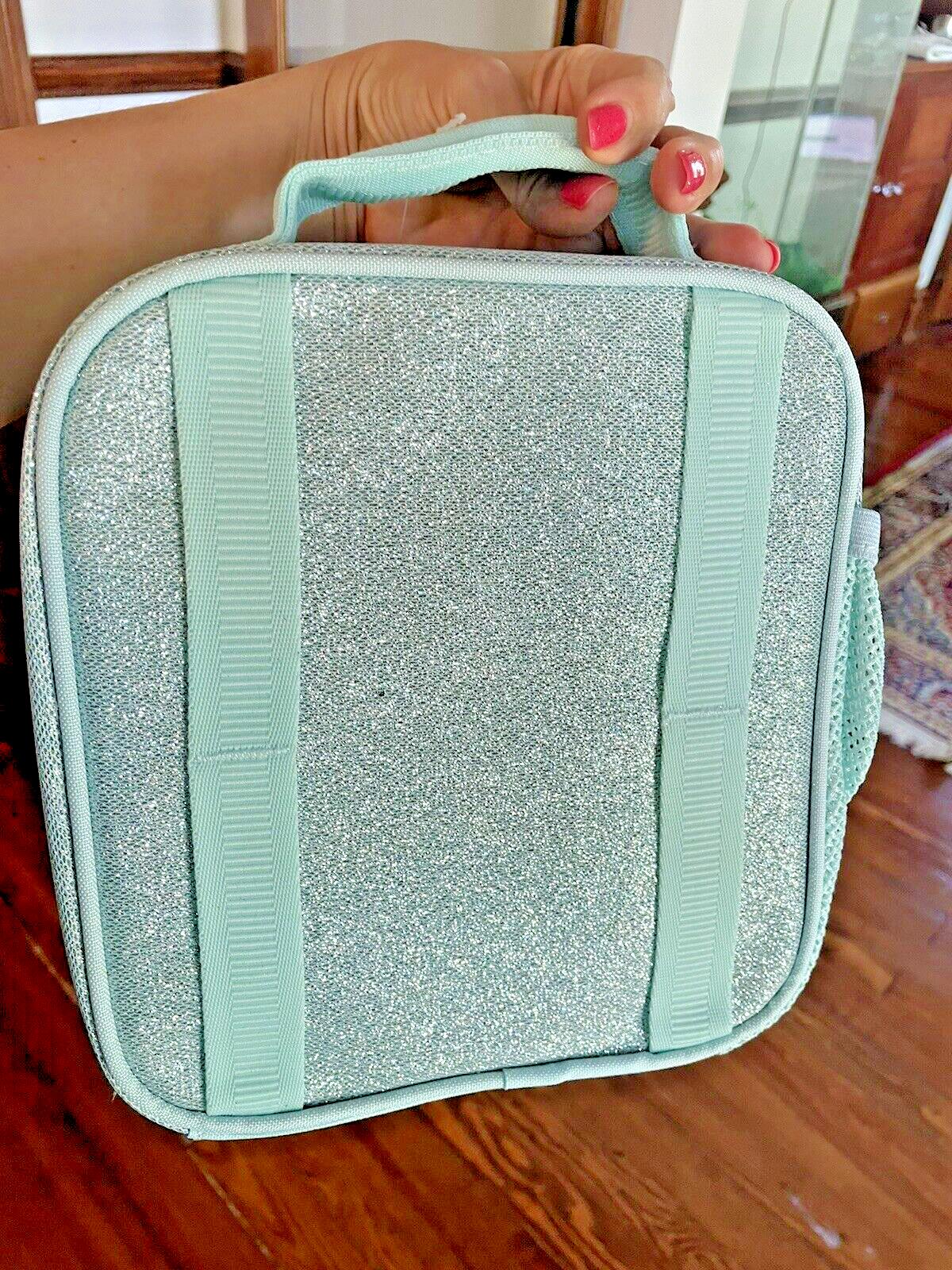 Pottery Barn school Disney glitter LUNCH BOX BAG Frozen girl Travel SET KID??  ]