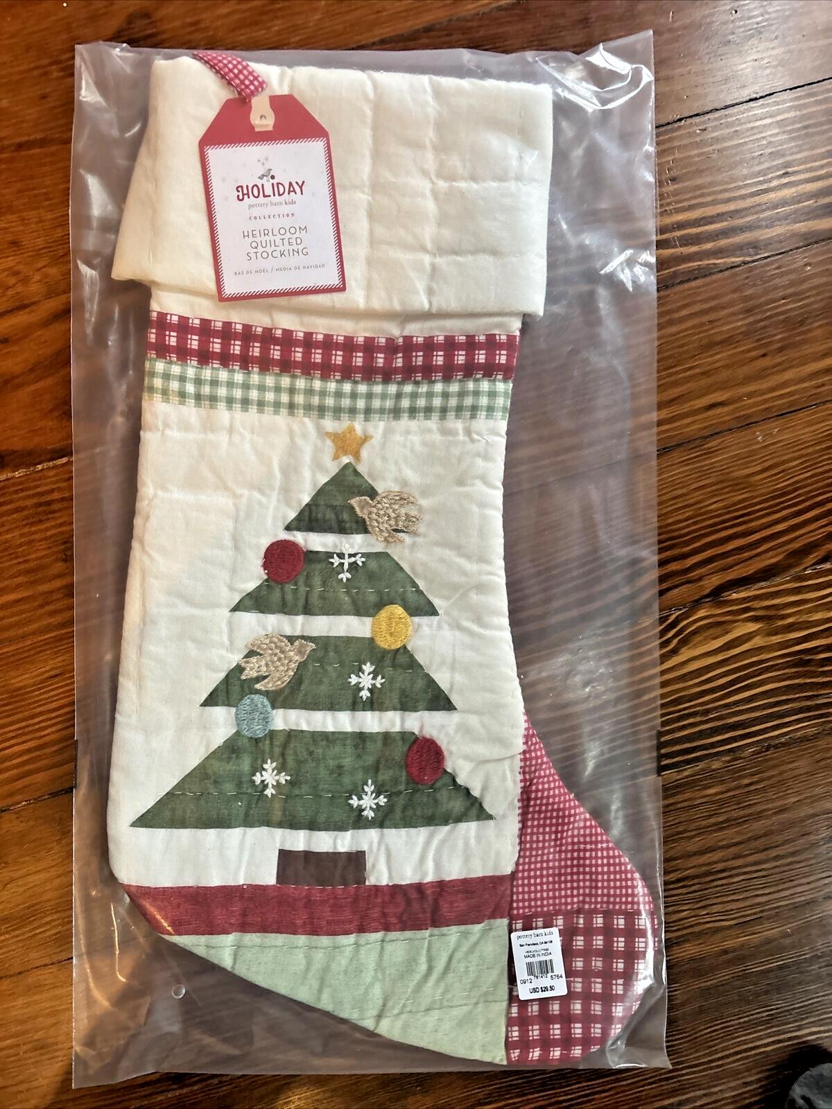 Pottery Barn Holiday Christmas stocking gift party quilted tree Disney kids ,