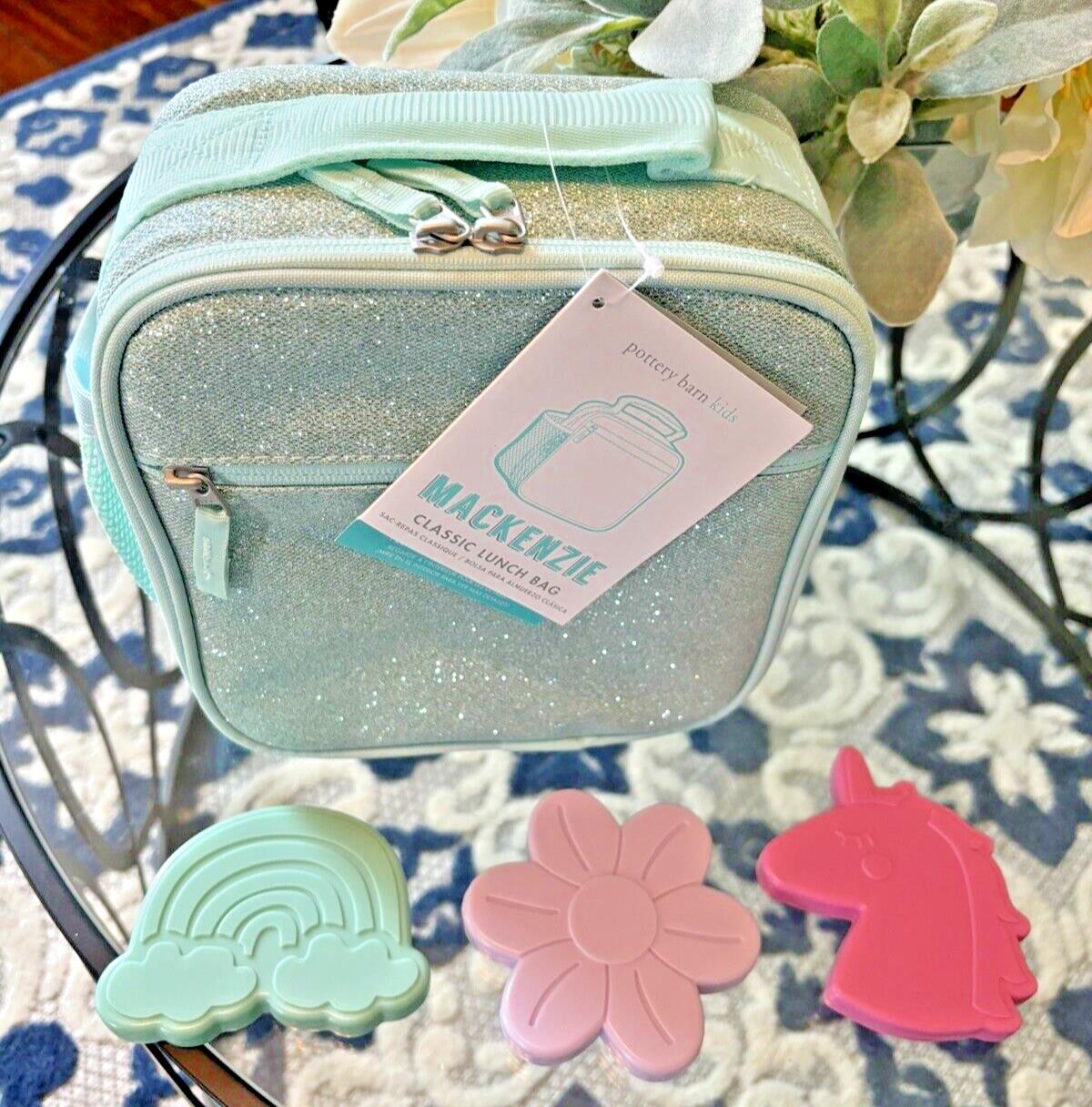 Pottery Barn school Disney glitter LUNCH BOX BAG Frozen girl Travel SET KID??  ]
