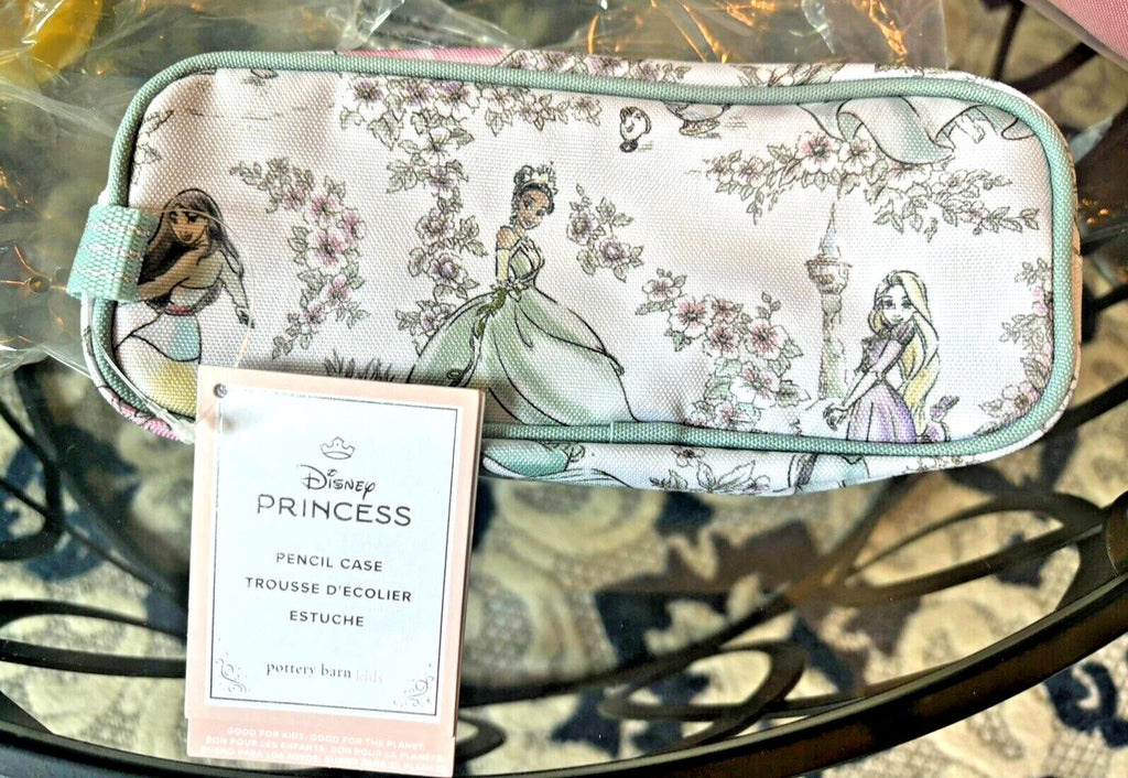 School Pottery Barn DISNEY Princess pencil CASE bag+Utensil Cinderella Belle n