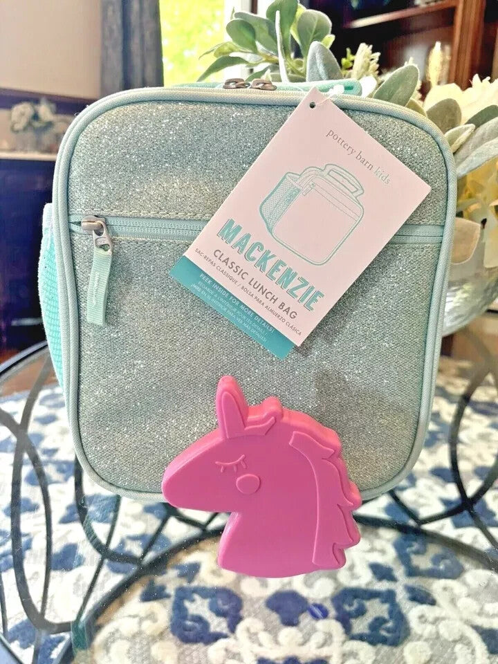 Pottery Barn school Disney glitter LUNCH BOX BAG Frozen girl Travel SET KID??  ]
