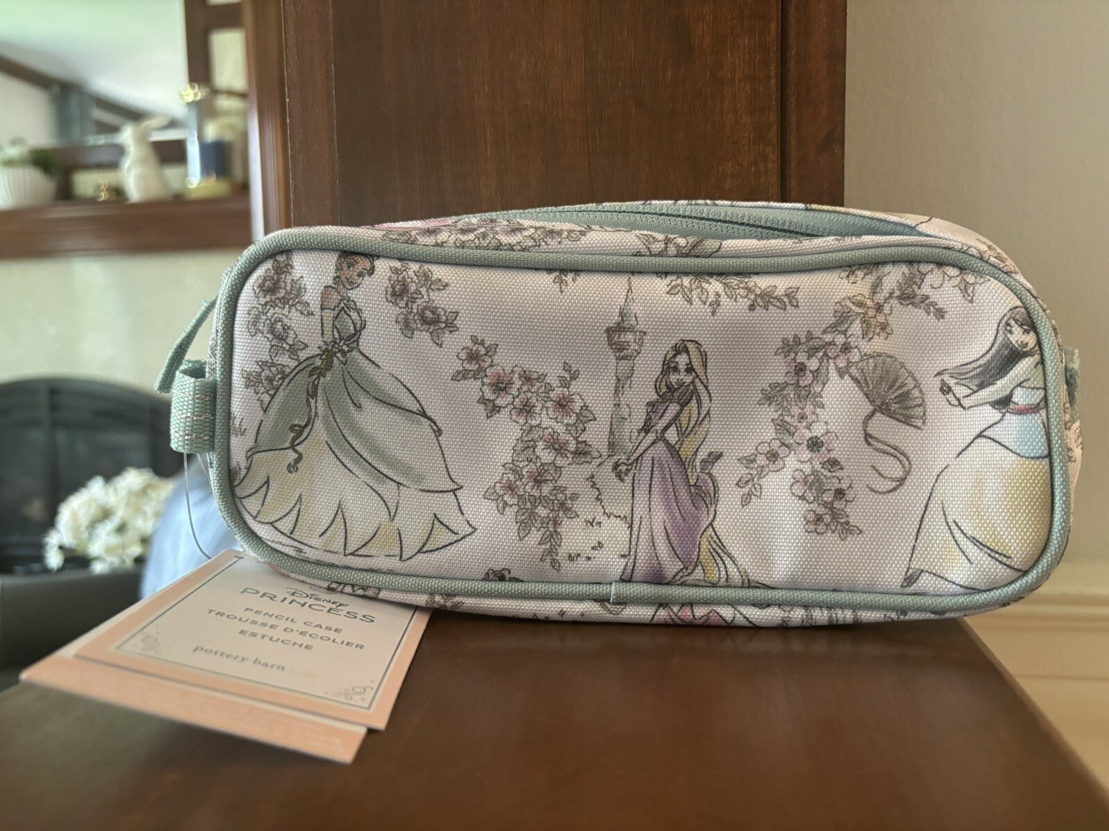 School Pottery Barn DISNEY Princess pencil CASE bag+Utensil Cinderella Belle n