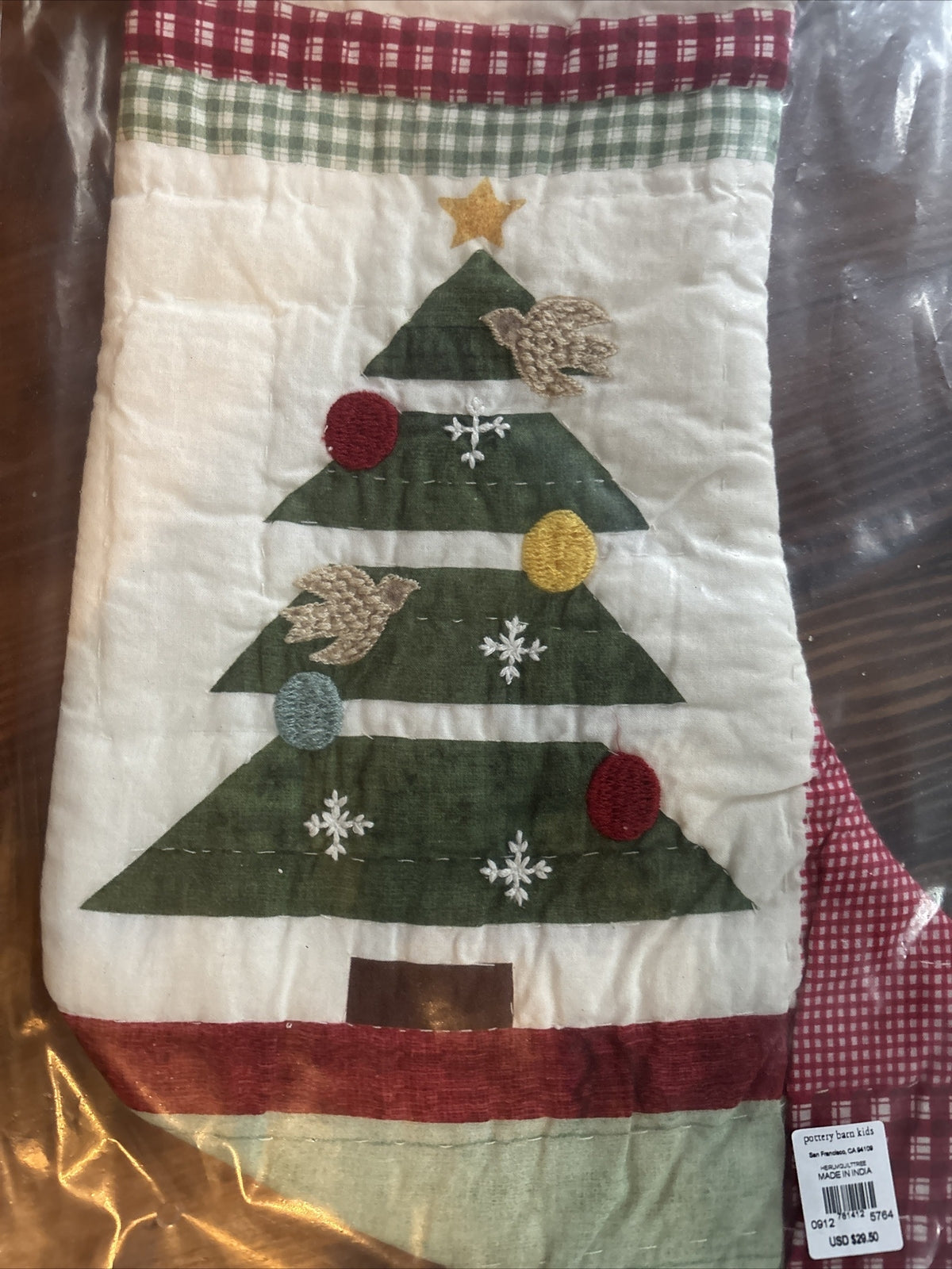 Pottery Barn Holiday Christmas stocking gift party quilted tree Disney kids ,