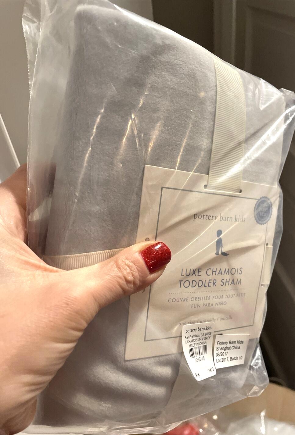 Pottery barn Disney Crib Toddler bed Sham CHAMOIS Grey Holiday Gift Baby $57 ]