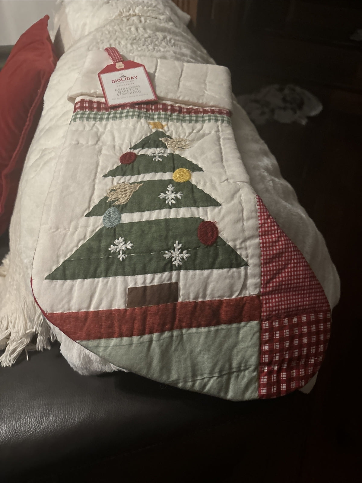 Pottery Barn Holiday Christmas stocking gift party quilted tree Disney kids ,