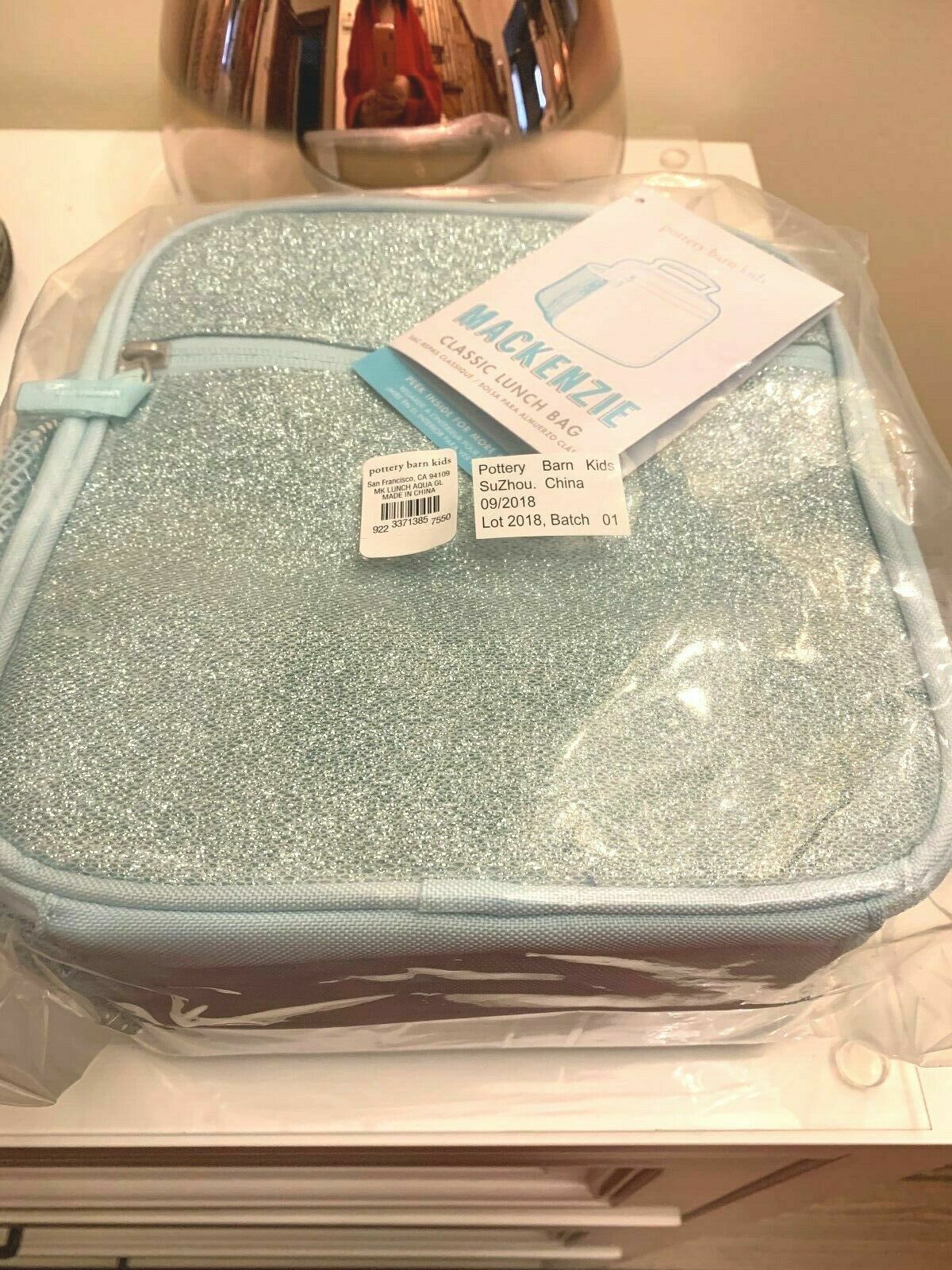 Pottery Barn school Disney glitter LUNCH BOX BAG Frozen girl Travel SET KID??  ]