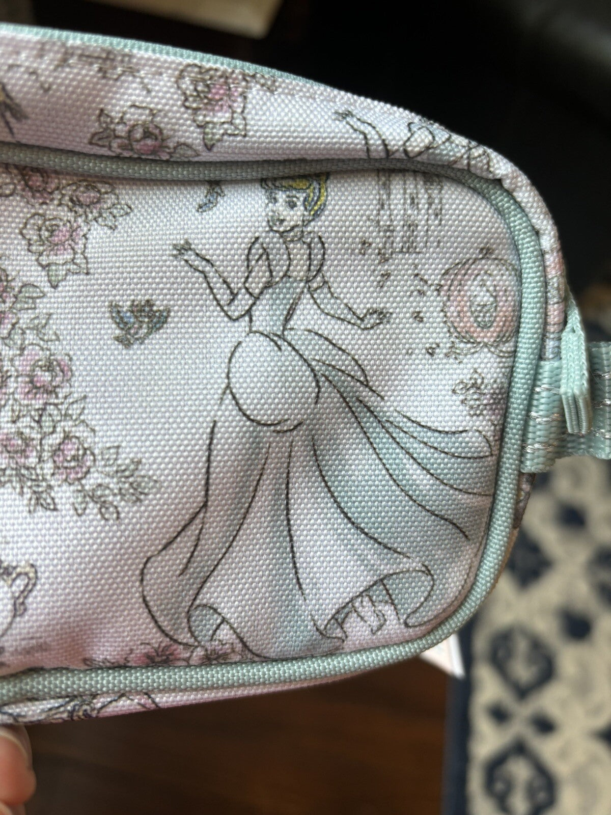 School Pottery Barn DISNEY Princess pencil CASE bag+Utensil Cinderella Belle n