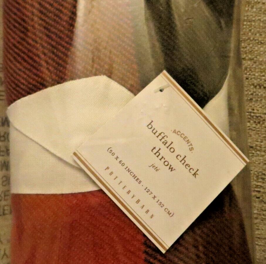 Pottery Barn holiday Christmas Plaid Stewart?throw blanket cover Disney Gift ??'