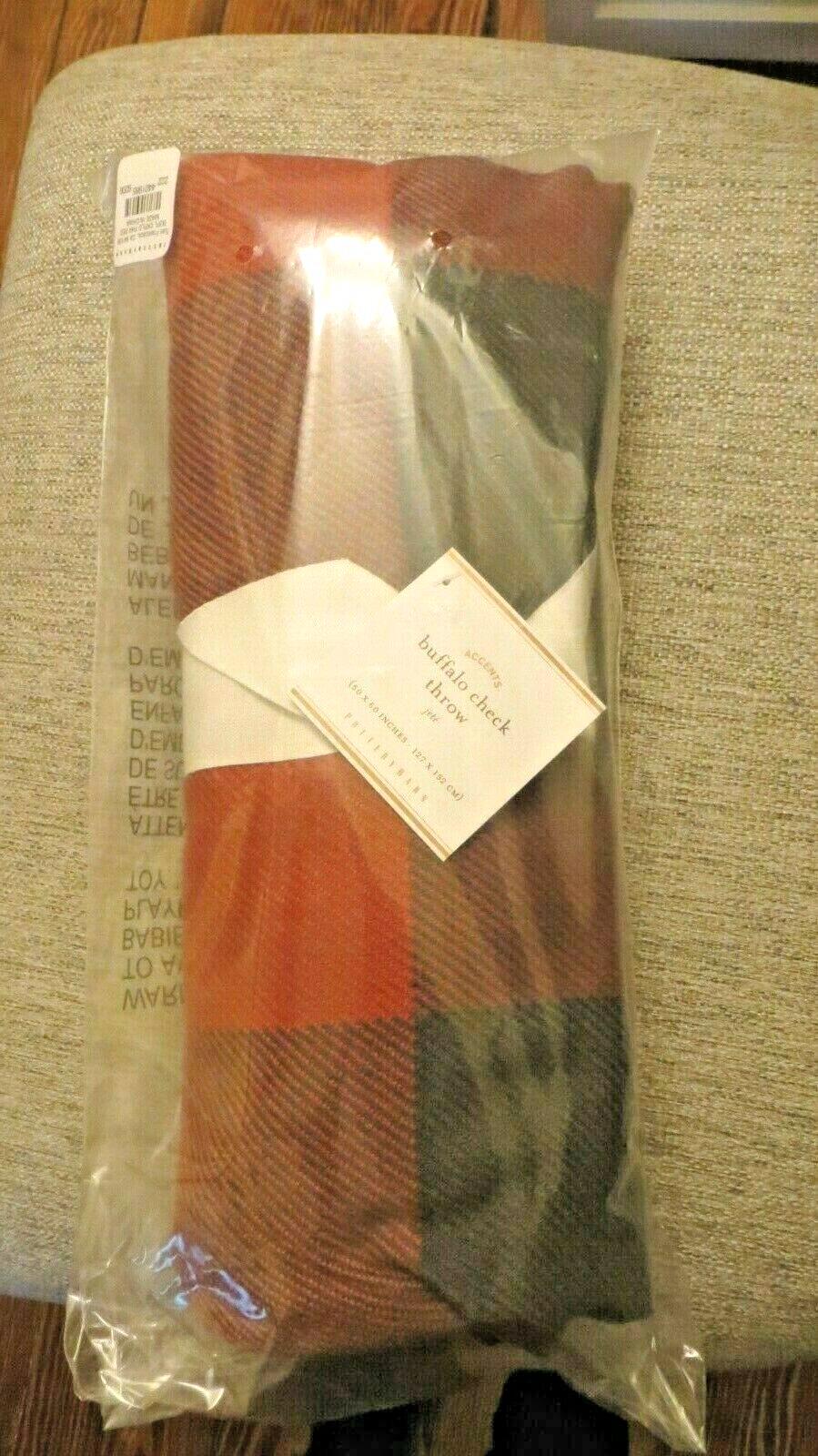 Pottery Barn holiday Christmas Plaid Stewart?throw blanket cover Disney Gift ??'