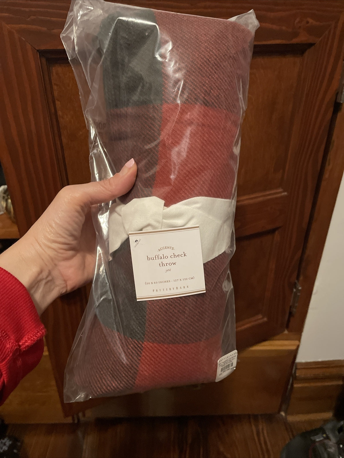 Pottery Barn holiday Christmas Plaid Stewart?throw blanket cover Disney Gift ??'