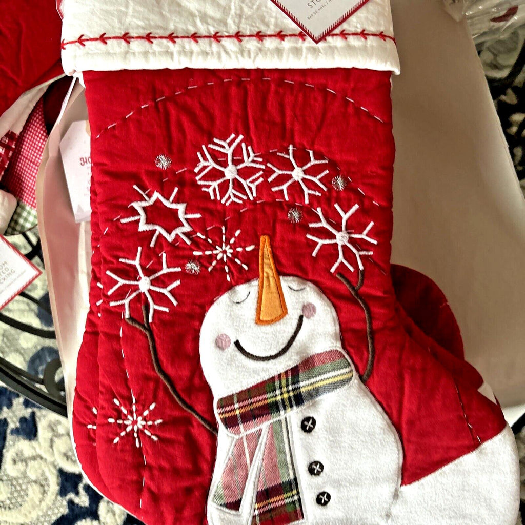 Pottery Barn Holiday Christmas stocking Snowman gift party school Disney trip ]