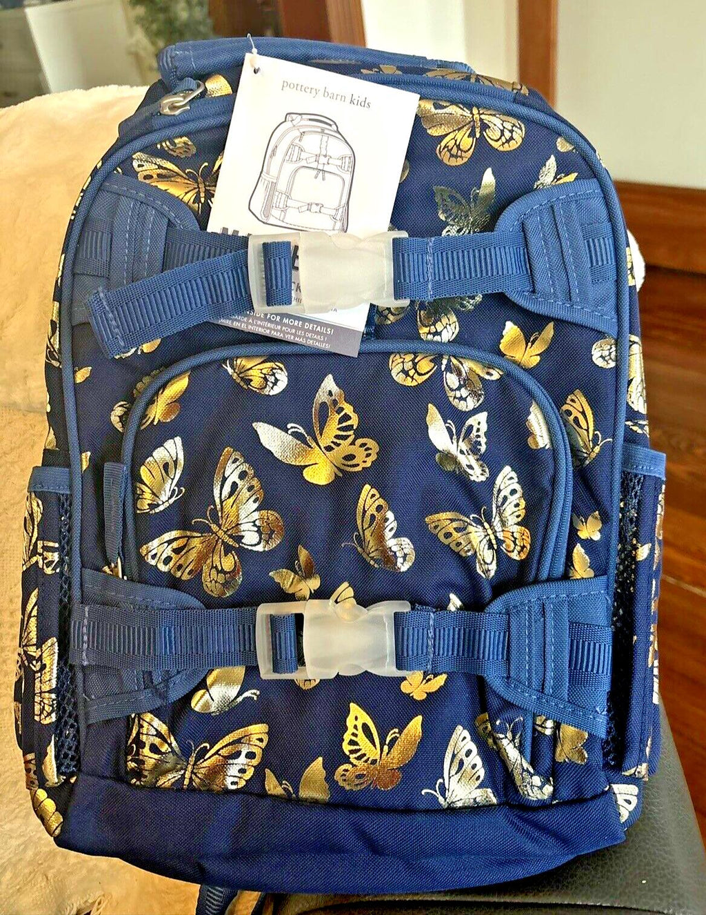 Disney School Pottery barn backpack Glitter Large travel princess girl  ?? .