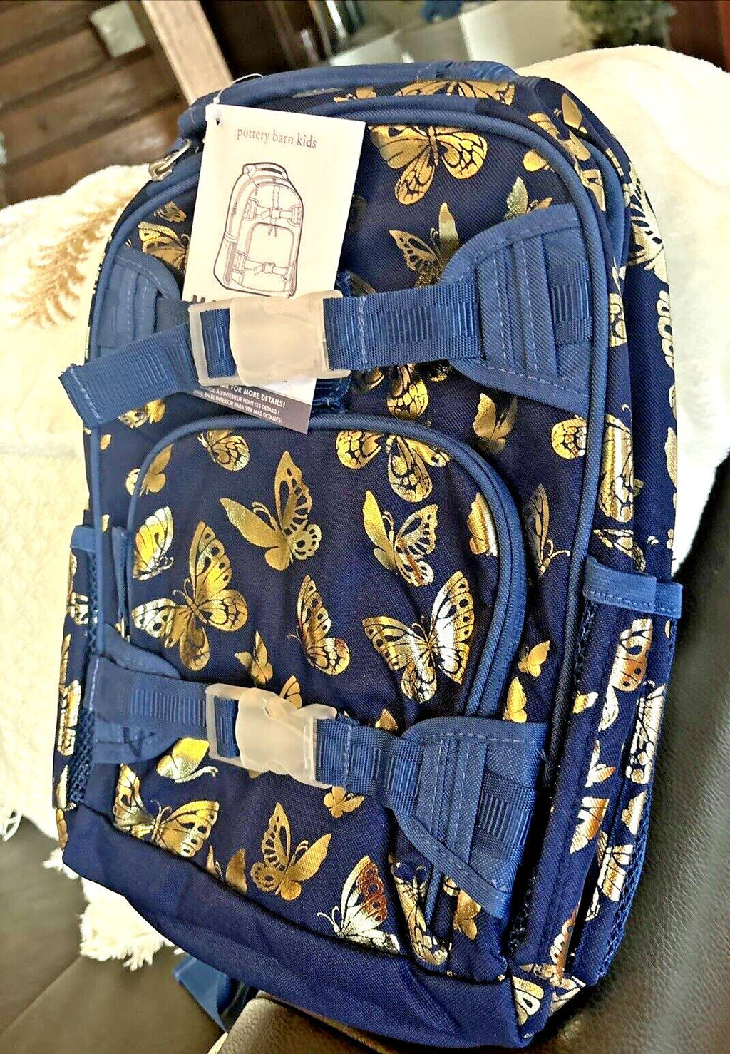 Disney School Pottery barn backpack Glitter Large travel princess girl  ?? .