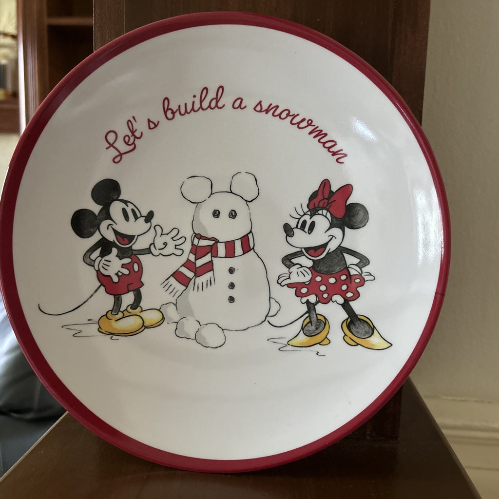 Disney Pottery Barn Mickey Mouse holiday Plate+CUP+PLACE MAT Christmas gift '