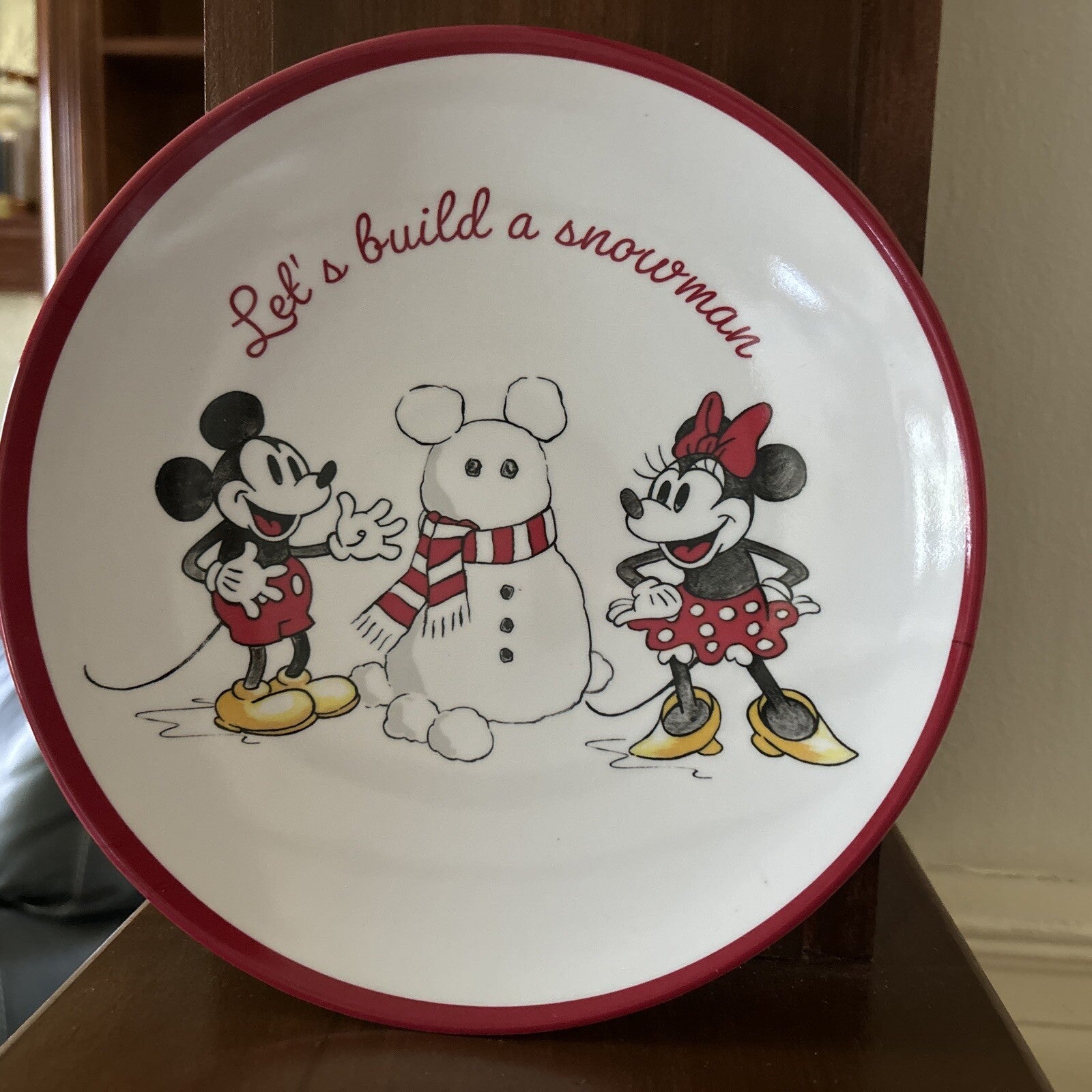 Disney Pottery Barn Mickey Mouse holiday Plate+CUP+PLACE MAT Christmas gift '