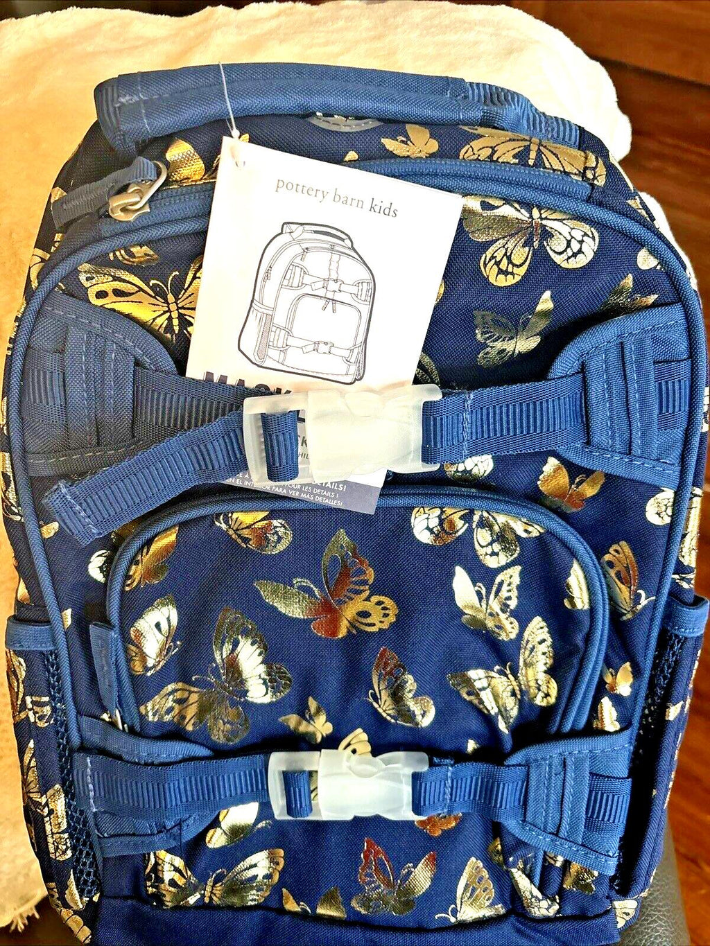 Disney School Pottery barn backpack Glitter Large travel princess girl  ?? .