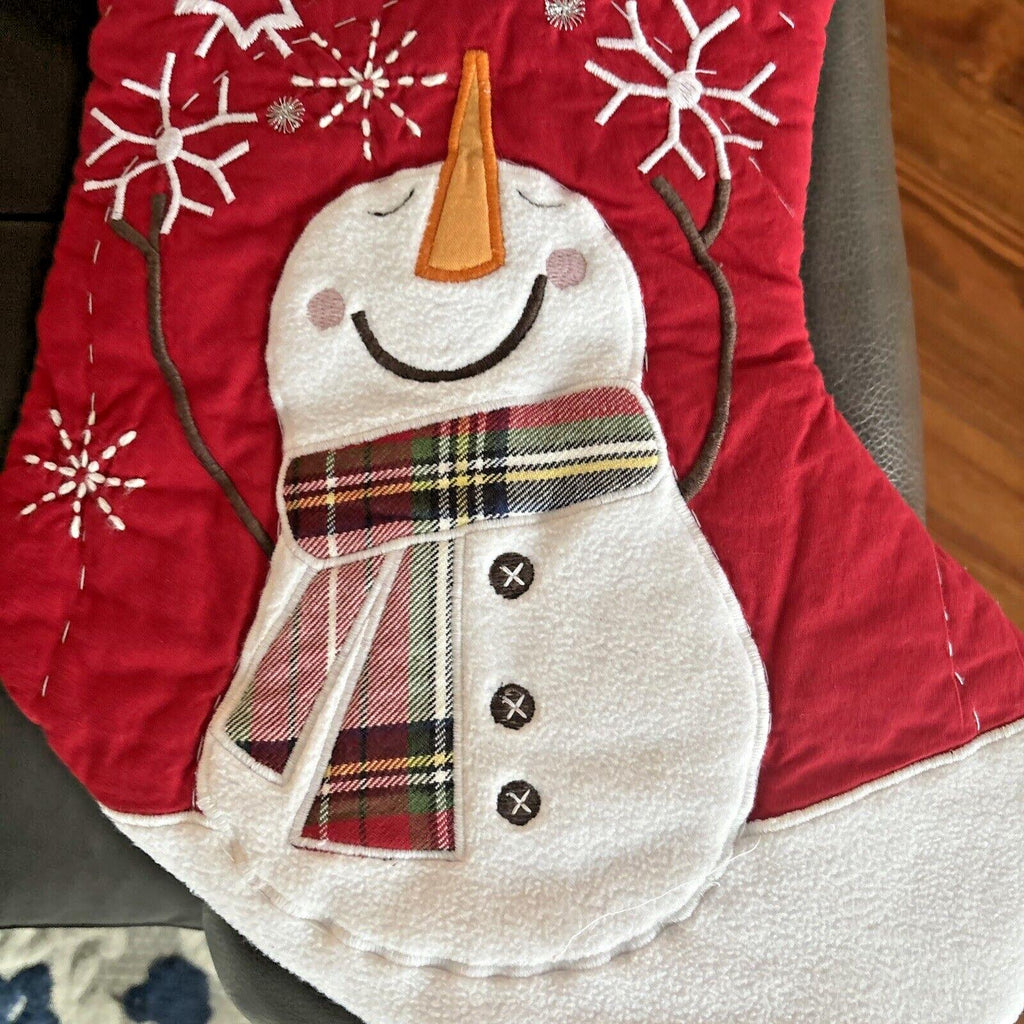 Pottery Barn Holiday Christmas stocking Snowman gift party school Disney trip ]