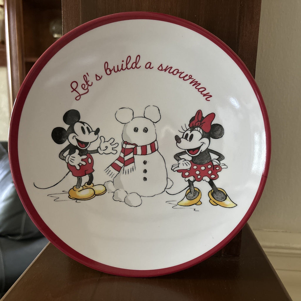 Disney Pottery Barn Mickey Mouse holiday Plate+CUP+PLACE MAT Christmas gift '